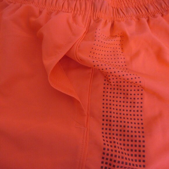 Under Armour Swim Trunks Mens Large Heat Gear Neon Orange Summer Preppy Pockets - Picture 8 of 9